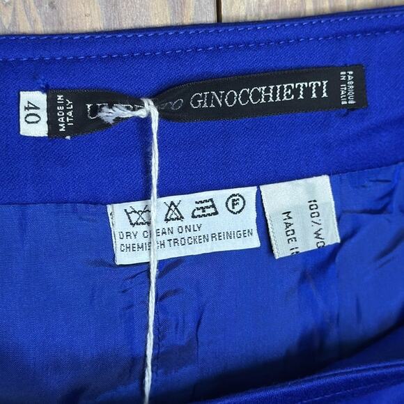 Vintage NWT Umberto Ginocchietti Women's Blue Midi Skirt - Picture 5 of 7